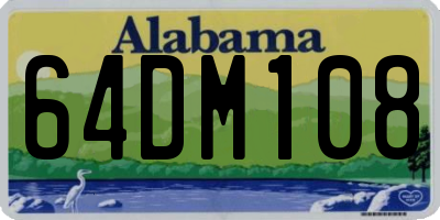 AL license plate 64DM108