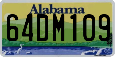 AL license plate 64DM109