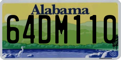 AL license plate 64DM110