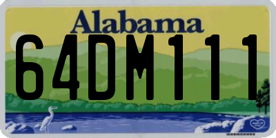 AL license plate 64DM111
