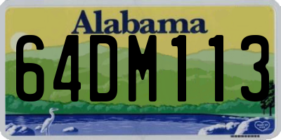 AL license plate 64DM113