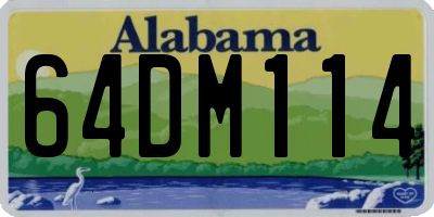 AL license plate 64DM114