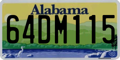 AL license plate 64DM115