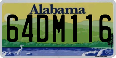 AL license plate 64DM116