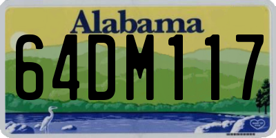 AL license plate 64DM117