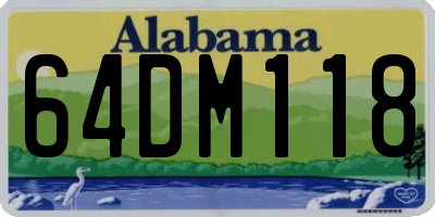 AL license plate 64DM118