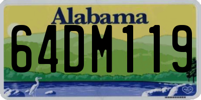 AL license plate 64DM119
