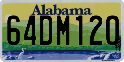 AL license plate 64DM120