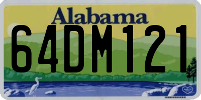 AL license plate 64DM121