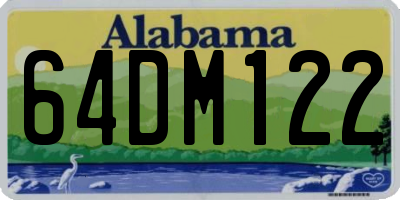 AL license plate 64DM122