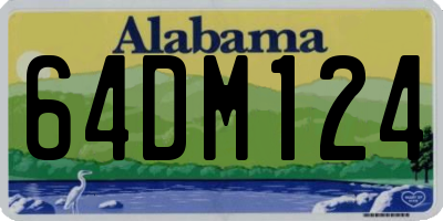 AL license plate 64DM124