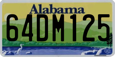 AL license plate 64DM125