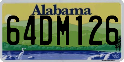 AL license plate 64DM126