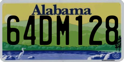 AL license plate 64DM128
