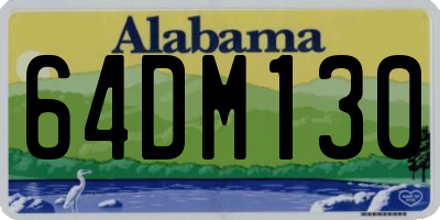 AL license plate 64DM130