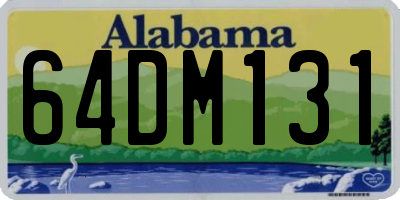 AL license plate 64DM131