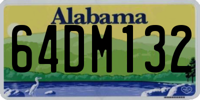 AL license plate 64DM132