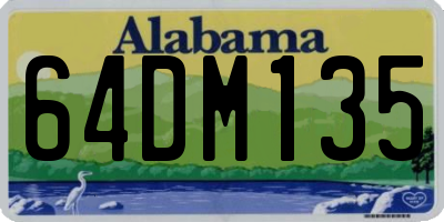 AL license plate 64DM135