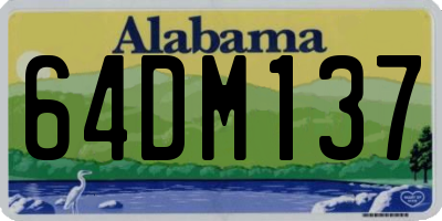 AL license plate 64DM137