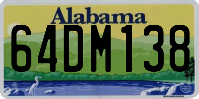AL license plate 64DM138
