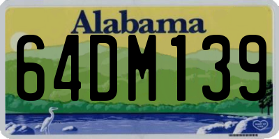 AL license plate 64DM139