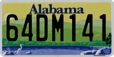 AL license plate 64DM141