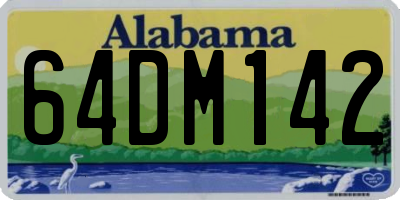 AL license plate 64DM142