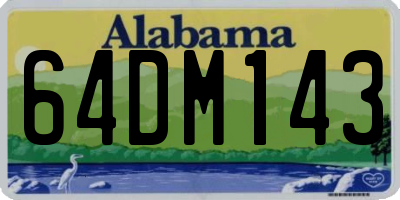 AL license plate 64DM143