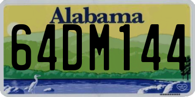 AL license plate 64DM144