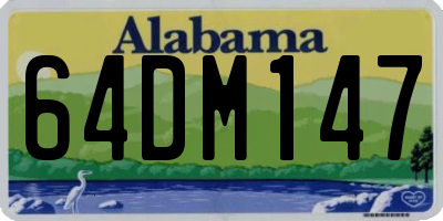 AL license plate 64DM147