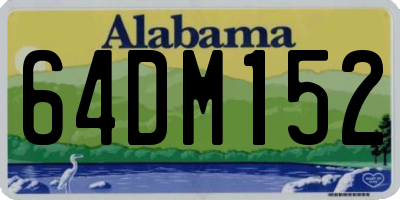 AL license plate 64DM152