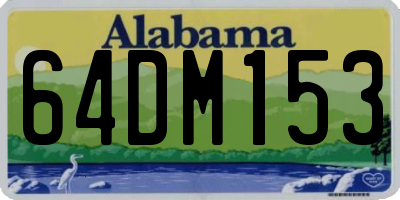 AL license plate 64DM153