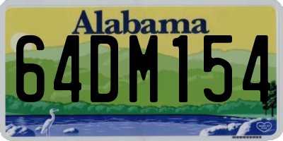 AL license plate 64DM154