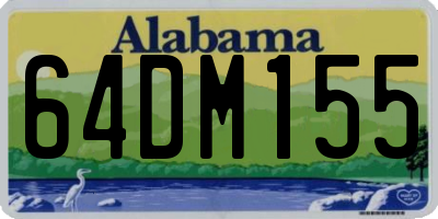 AL license plate 64DM155
