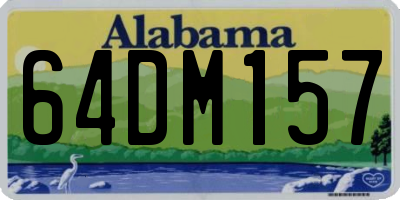 AL license plate 64DM157