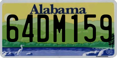 AL license plate 64DM159