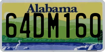 AL license plate 64DM160