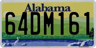 AL license plate 64DM161