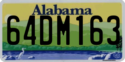 AL license plate 64DM163