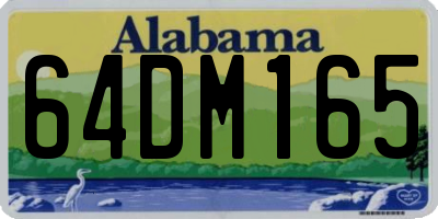AL license plate 64DM165