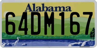 AL license plate 64DM167