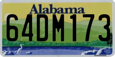 AL license plate 64DM173