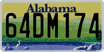 AL license plate 64DM174
