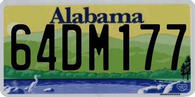 AL license plate 64DM177