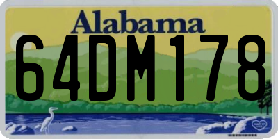 AL license plate 64DM178
