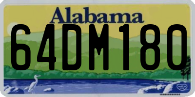 AL license plate 64DM180