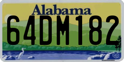 AL license plate 64DM182