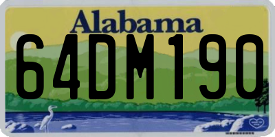 AL license plate 64DM190