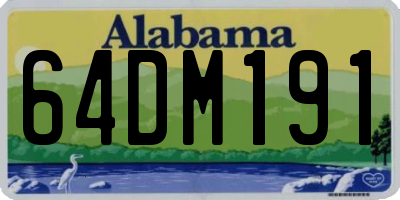AL license plate 64DM191