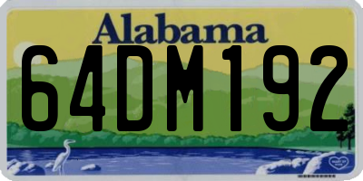 AL license plate 64DM192